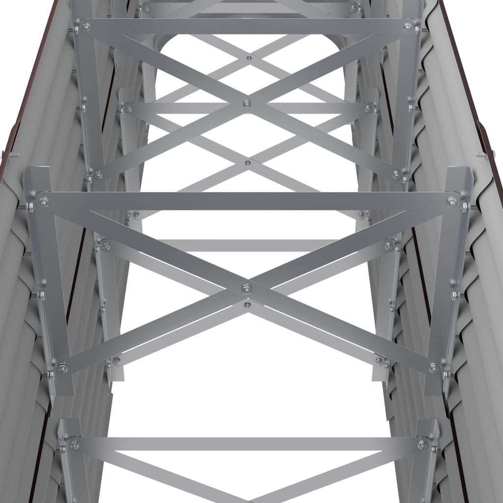 Hochbeet Verzinkter Stahl 224x40x68 cm Braun