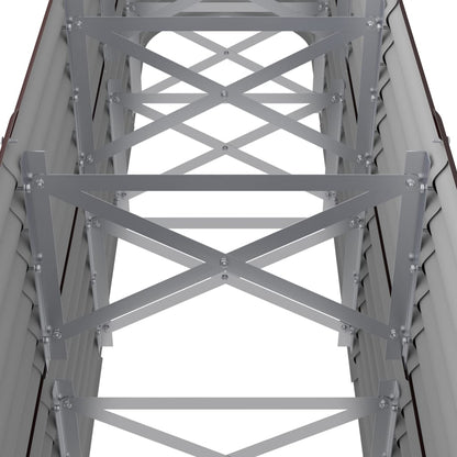 Hochbeet Verzinkter Stahl 224x40x68 cm Braun