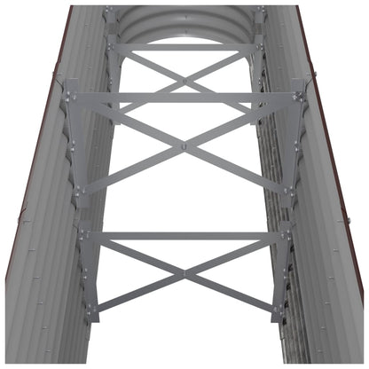 Hochbeet Verzinkter Stahl 260x40x68 cm Braun