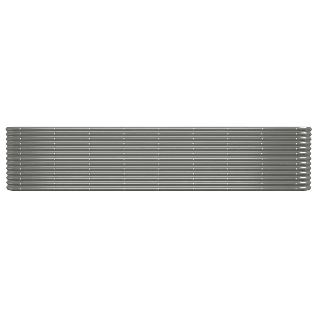 Hochbeet Verzinkter Stahl 332x40x68 cm Grau