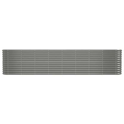 Hochbeet Verzinkter Stahl 332x40x68 cm Grau