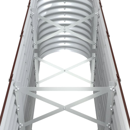 Hochbeet Verzinkter Stahl 332x40x68 cm Braun