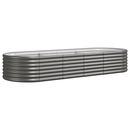 Hochbeet Verzinkter Stahl 224x80x36 cm Grau