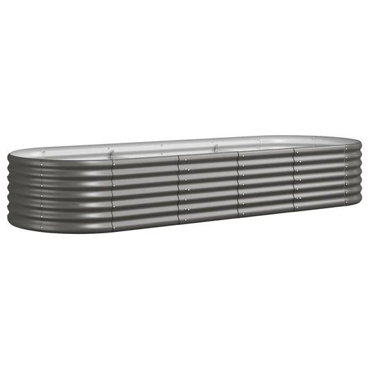 Hochbeet Verzinkter Stahl 224x80x36 cm Grau