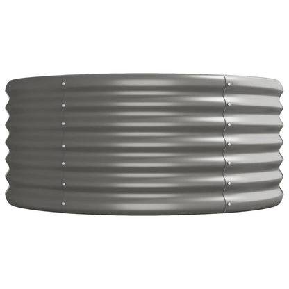 Hochbeet Verzinkter Stahl 224x80x36 cm Grau