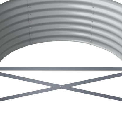 Hochbeet Verzinkter Stahl 224x80x36 cm Grau