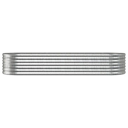 Hochbeet Verzinkter Stahl 224x80x36 cm Silbern