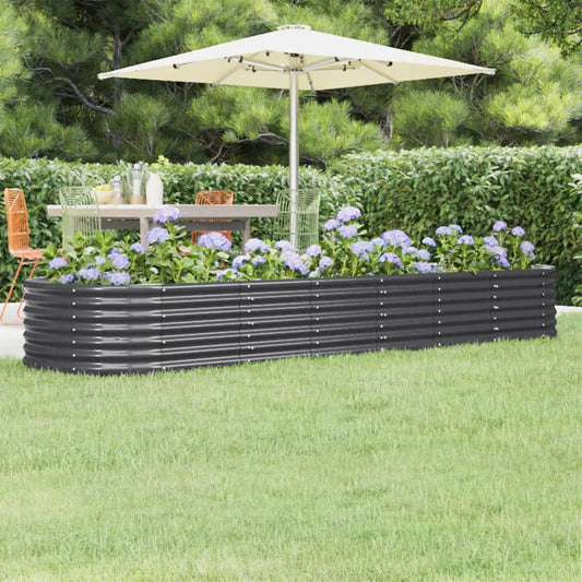 Hochbeet Verzinkter Stahl 296x80x36 cm Anthrazit
