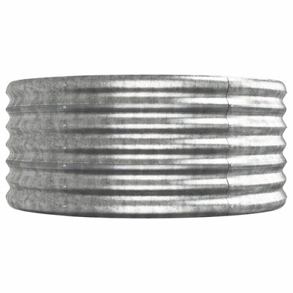 Hochbeet Verzinkter Stahl 368x80x36 cm Silbern