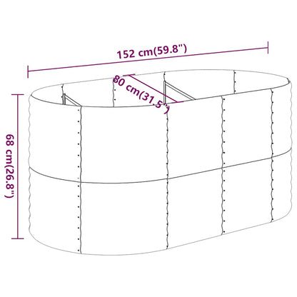 Hochbeet Verzinkter Stahl 152x80x68 cm Anthrazit