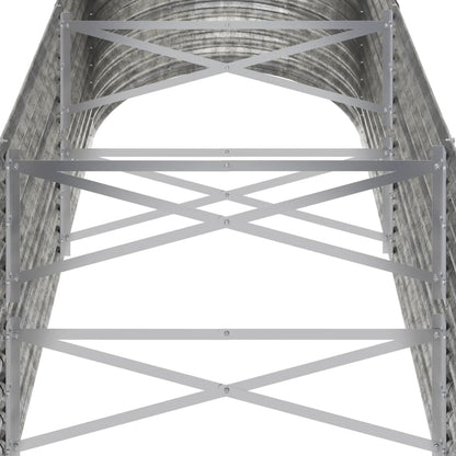 Hochbeet Verzinkter Stahl 224x80x68 cm Silbern