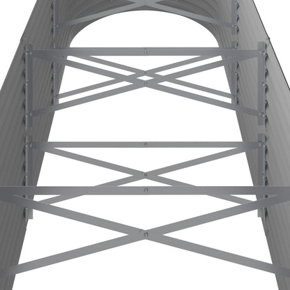 Hochbeet Verzinkter Stahl 296x80x68 cm Grau