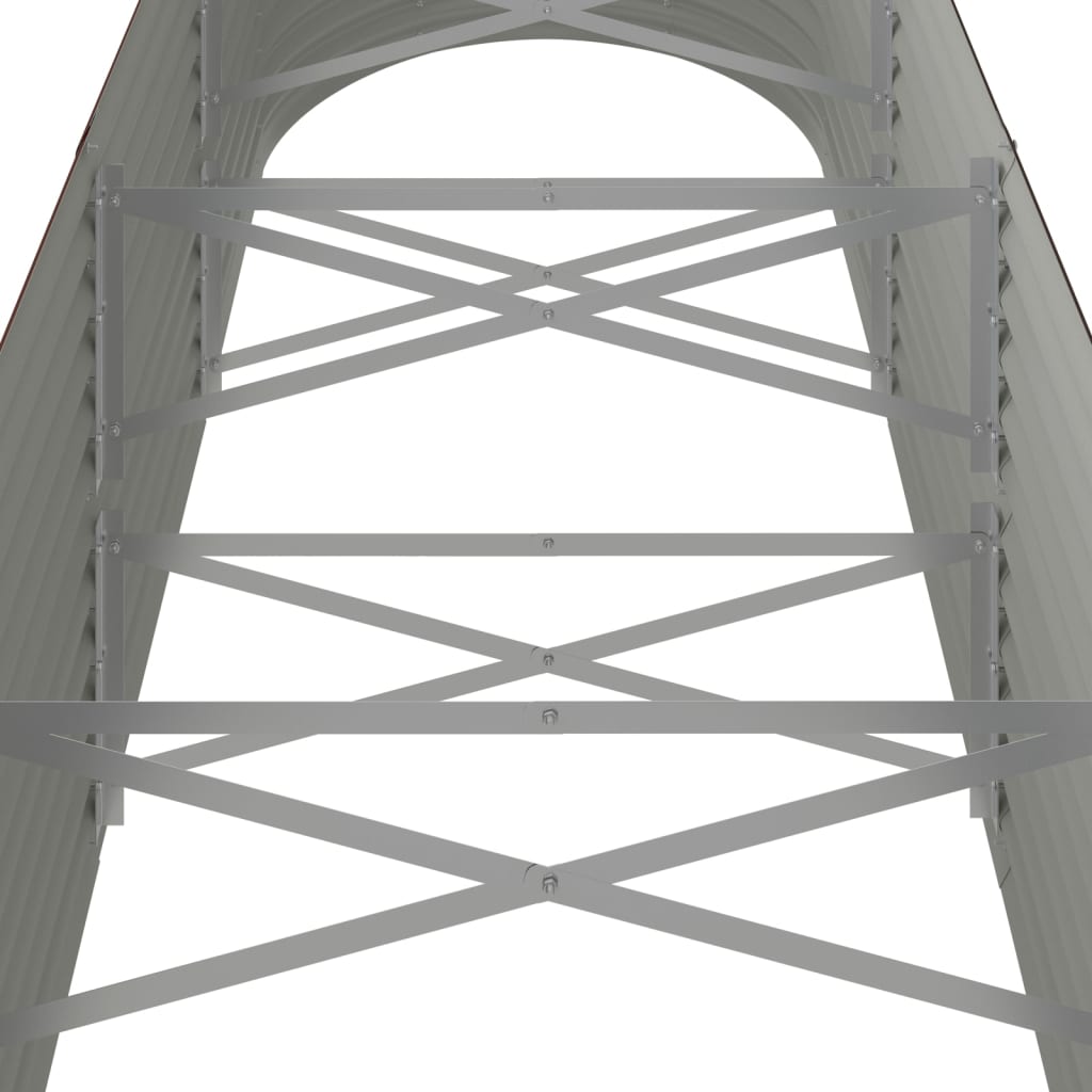 Hochbeet Verzinkter Stahl 296x80x68 cm Braun