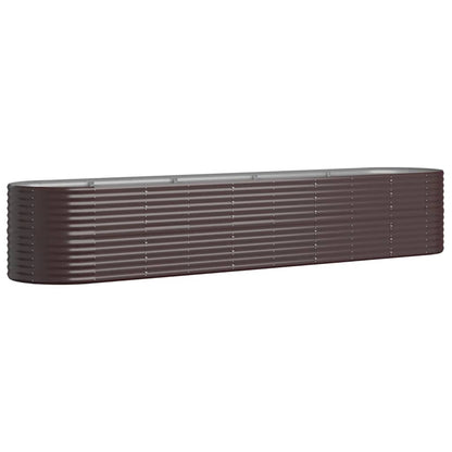 Hochbeet Verzinkter Stahl 368x80x68 cm Braun