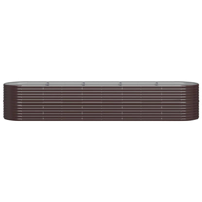 Hochbeet Verzinkter Stahl 368x80x68 cm Braun