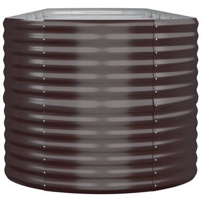 Hochbeet Verzinkter Stahl 368x80x68 cm Braun