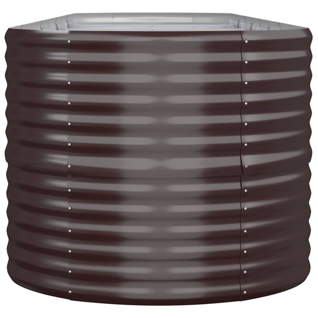 Hochbeet Verzinkter Stahl 440x80x68 cm Braun