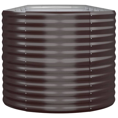 Hochbeet Verzinkter Stahl 440x80x68 cm Braun