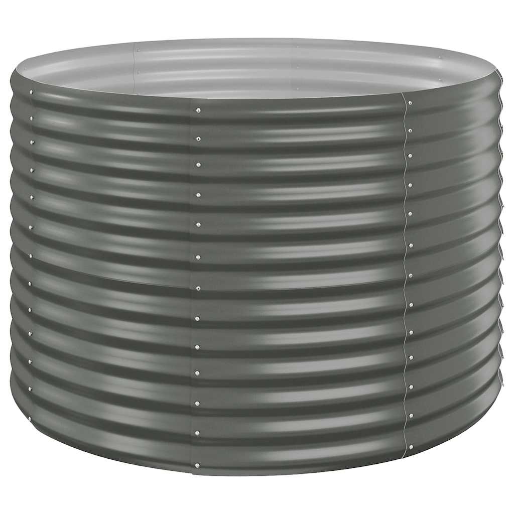 Hochbeet Verzinkter Stahl 100x100x68 cm Grau