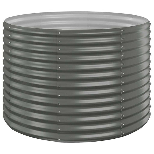 Hochbeet Verzinkter Stahl 100x100x68 cm Grau