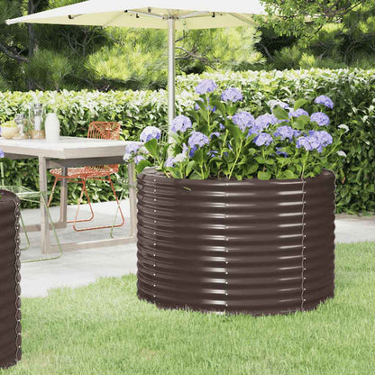 Hochbeet Verzinkter Stahl 100x100x68 cm Braun