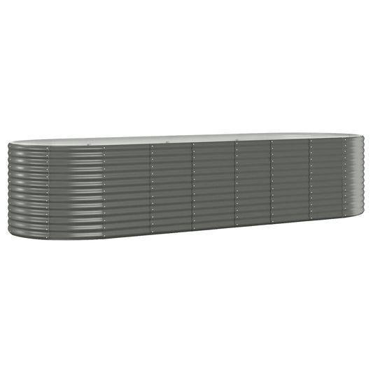 Hochbeet Verzinkter Stahl 322x100x68 cm Grau