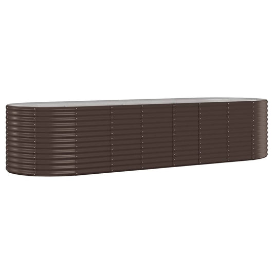 Hochbeet Verzinkter Stahl 322x100x68 cm Braun