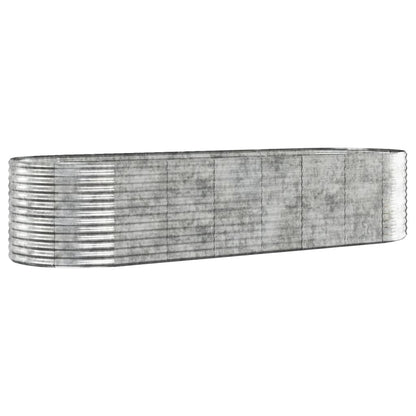 Hochbeet Verzinkter Stahl 322x100x68 cm Silbern