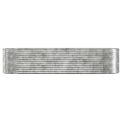Hochbeet Verzinkter Stahl 322x100x68 cm Silbern