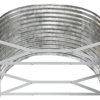 Hochbeet Verzinkter Stahl 322x100x68 cm Silbern