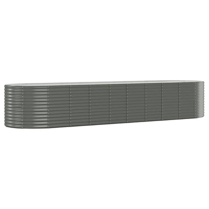 Hochbeet Verzinkter Stahl 396x100x68 cm Grau