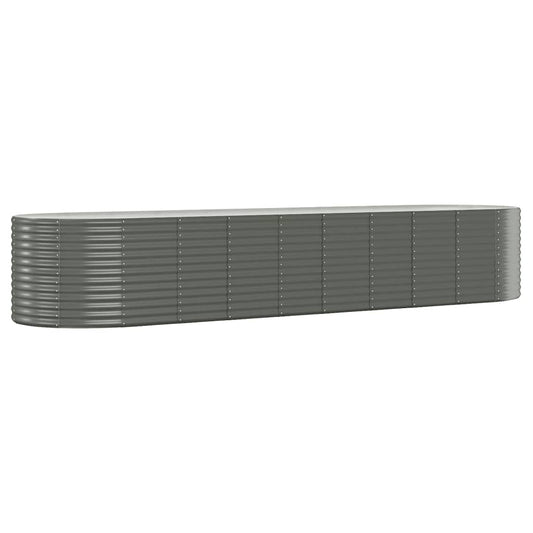 Hochbeet Verzinkter Stahl 396x100x68 cm Grau