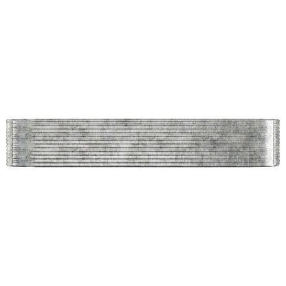 Hochbeet Verzinkter Stahl 396x100x68 cm Silbern