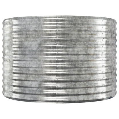 Hochbeet Verzinkter Stahl 396x100x68 cm Silbern