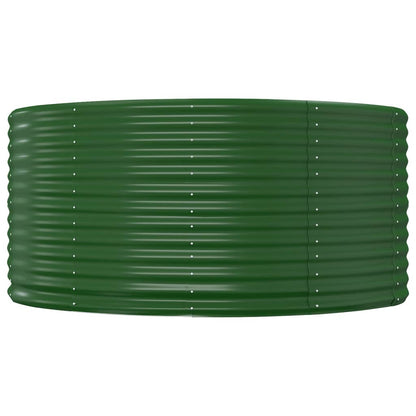 Garten-Hochbeet Grün 140 x 140 x 68 cm Verzinkter Stahl