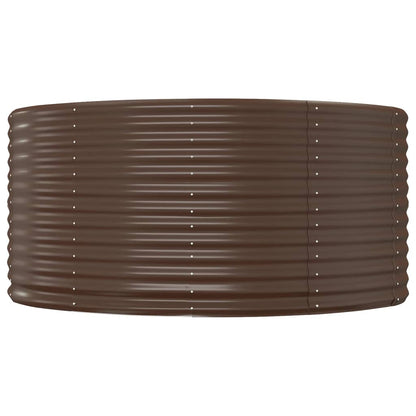 Garten-Hochbeet Braun 140 x 140 x 68 cm Verzinkter Stahl