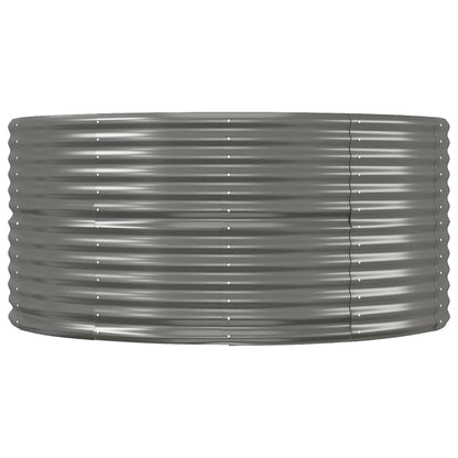 Hochbeet Grau 212x140x68 cm Verzinkter Stahl