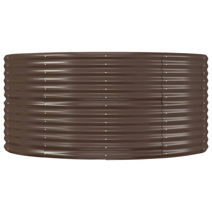 Hochbeet Braun 212x140x68 cm Verzinkter Stahl