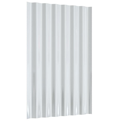 Dachpaneele 12 Stk. Verzinkter Stahl Silber 60x36 cm