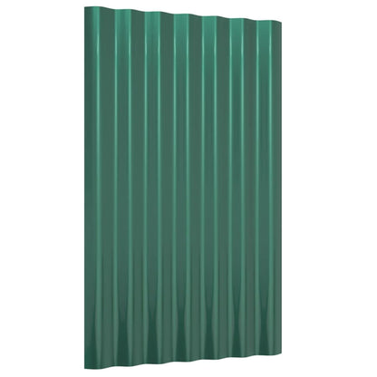 Dachpaneele 36 Stk. Verzinkter Stahl Grün 60x36 cm