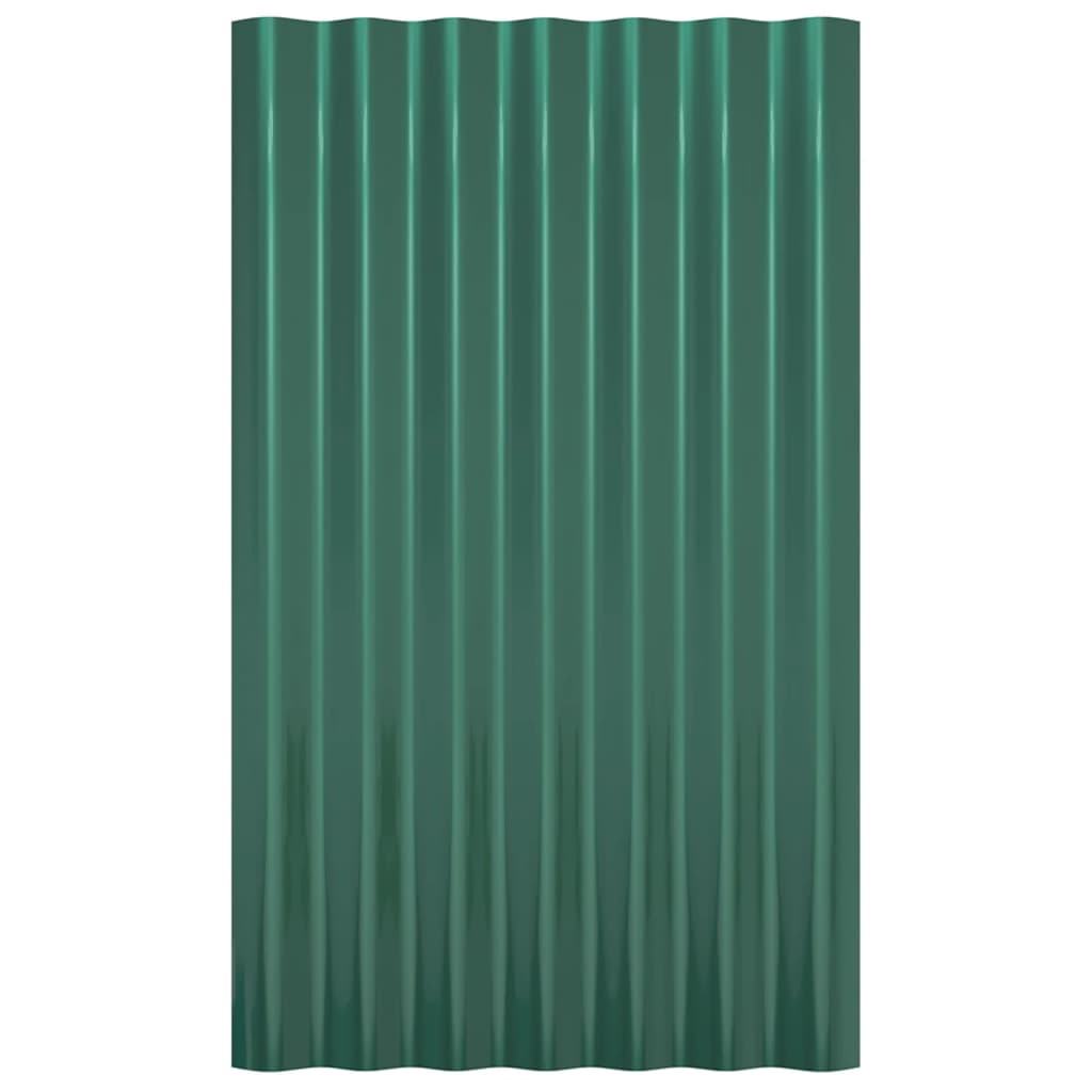 Dachpaneele 36 Stk. Verzinkter Stahl Grün 60x36 cm