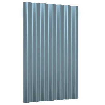 Dachpaneele 36 Stk. Verzinkter Stahl Grau 60x36 cm