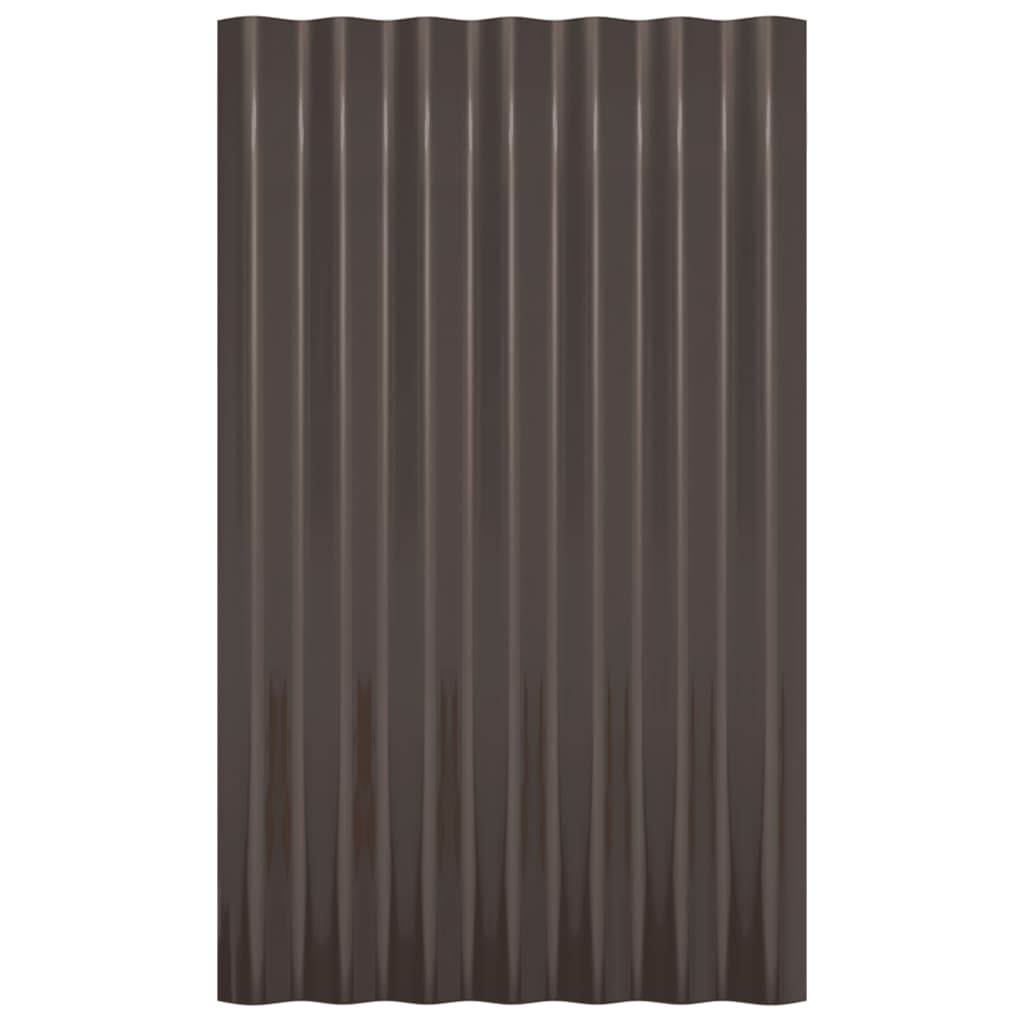 Dachpaneele 36 Stk. Verzinkter Stahl Braun 60x36cm