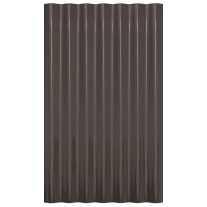 Dachpaneele 36 Stk. Verzinkter Stahl Braun 60x36cm