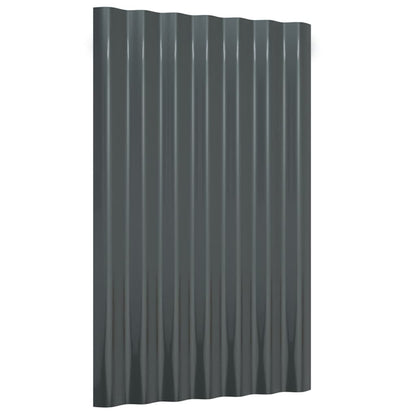 Dachpaneele 36 Stk. Verzinkter Stahl Anthrazit 60x36cm