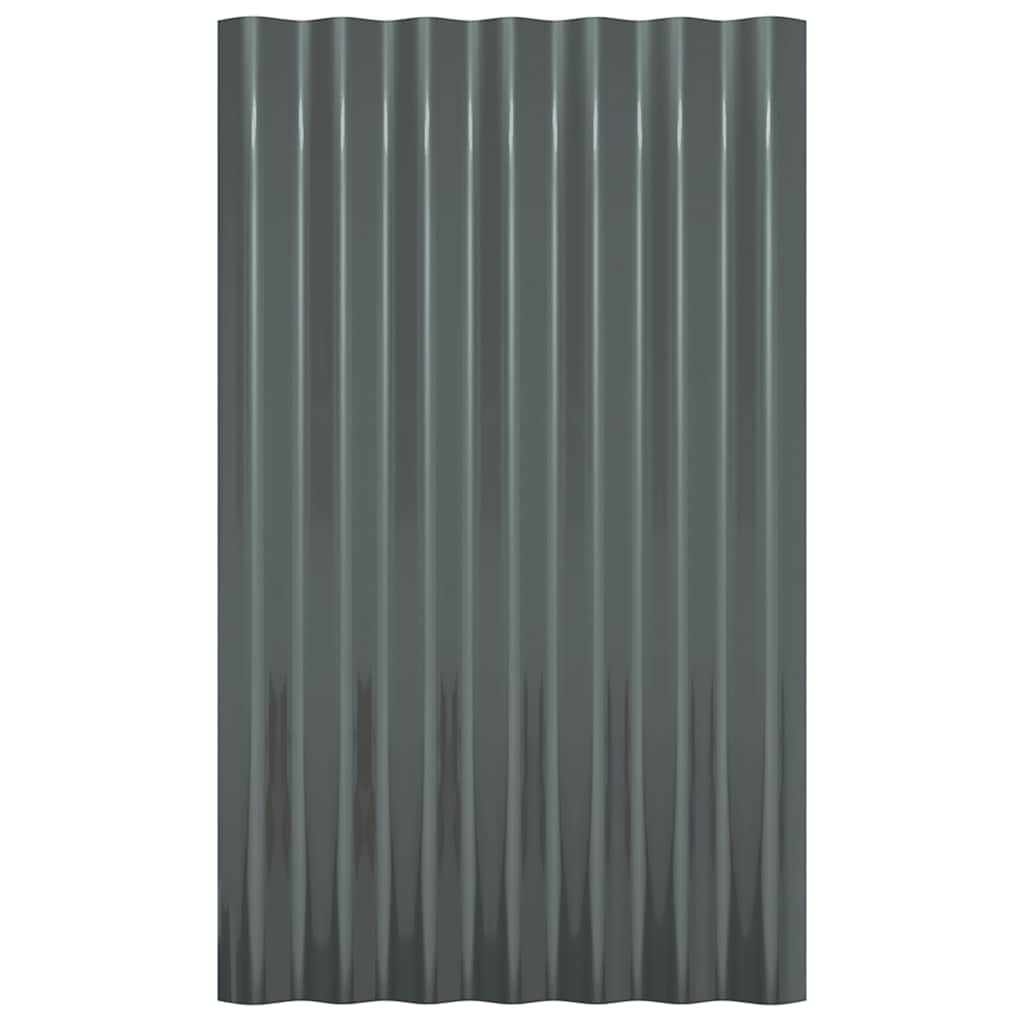 Dachpaneele 36 Stk. Verzinkter Stahl Anthrazit 60x36cm