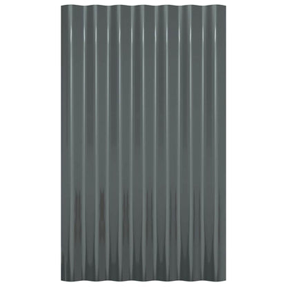 Dachpaneele 36 Stk. Verzinkter Stahl Anthrazit 60x36cm