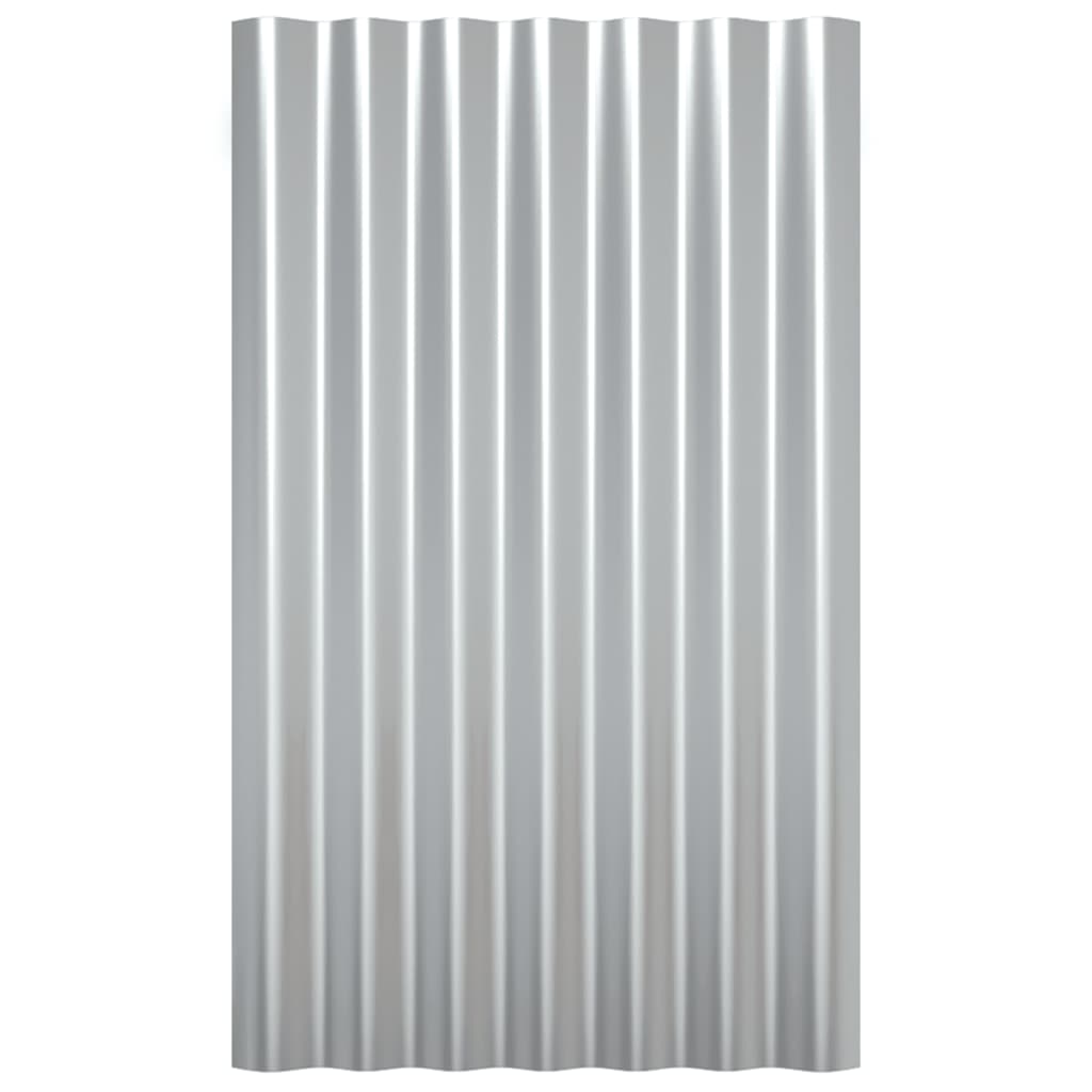 Dachpaneele 36 Stk. Verzinkter Stahl Silber 60x36 cm
