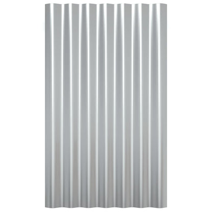 Dachpaneele 36 Stk. Verzinkter Stahl Silber 60x36 cm