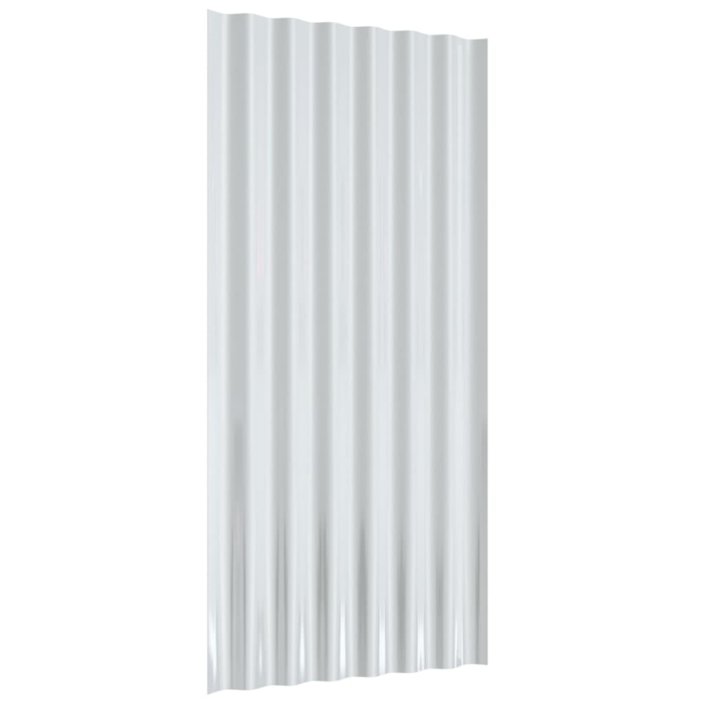 Dachpaneele 12 Stk. Verzinkter Stahl Grün 80x36 cm